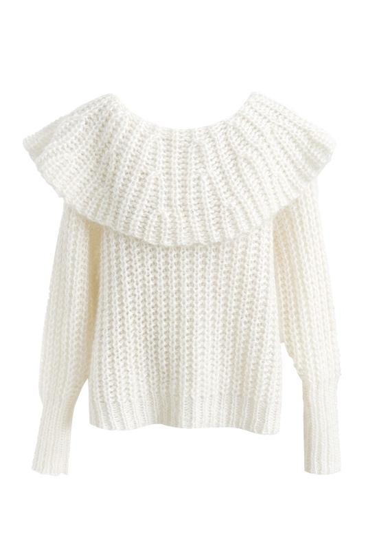 Sally Düşük Omuz Tiftik Kazak Üst