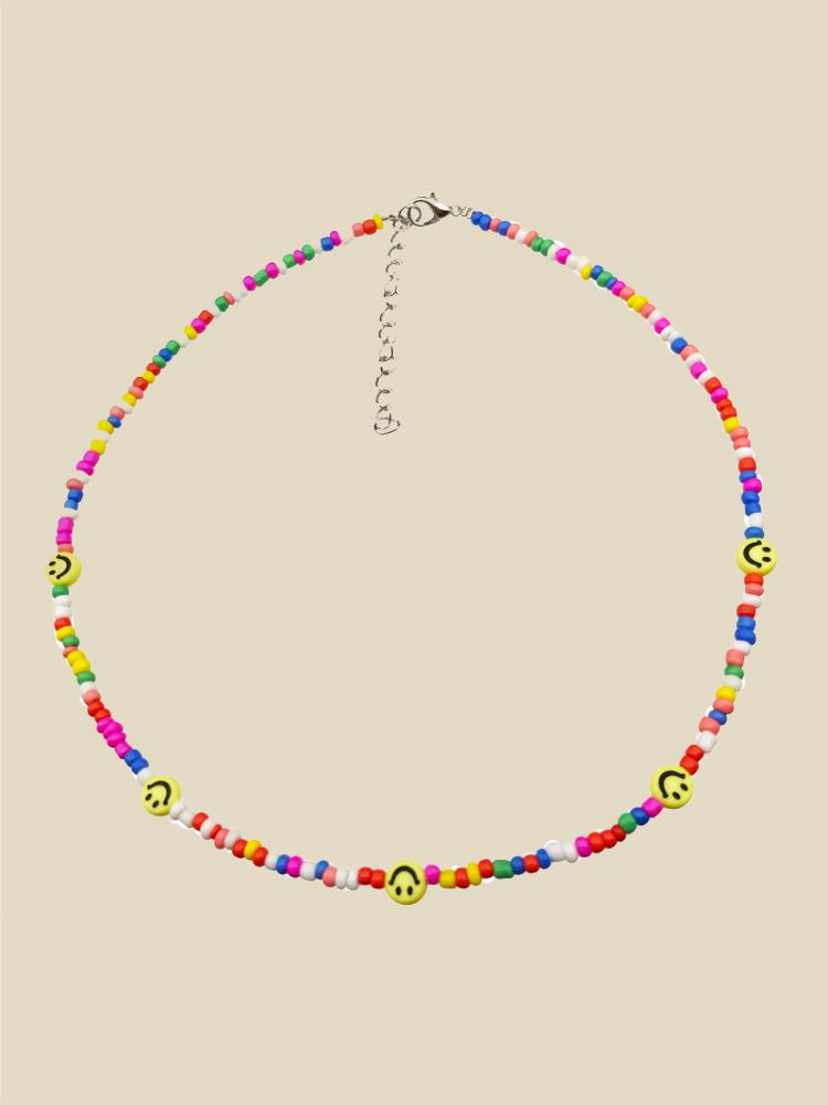 Sally Gökkuşağı Darı Boncuklu İnci Kolye Seti