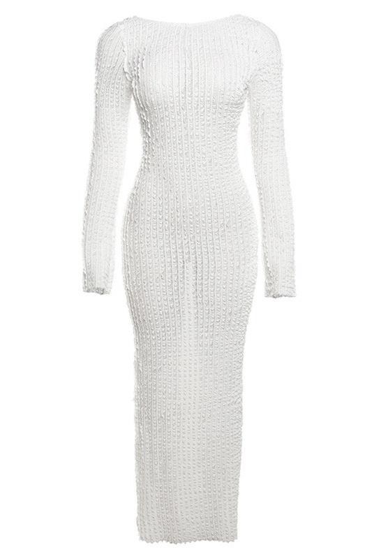 Samantha Sırtı Açık Dantel Uzun Elbise