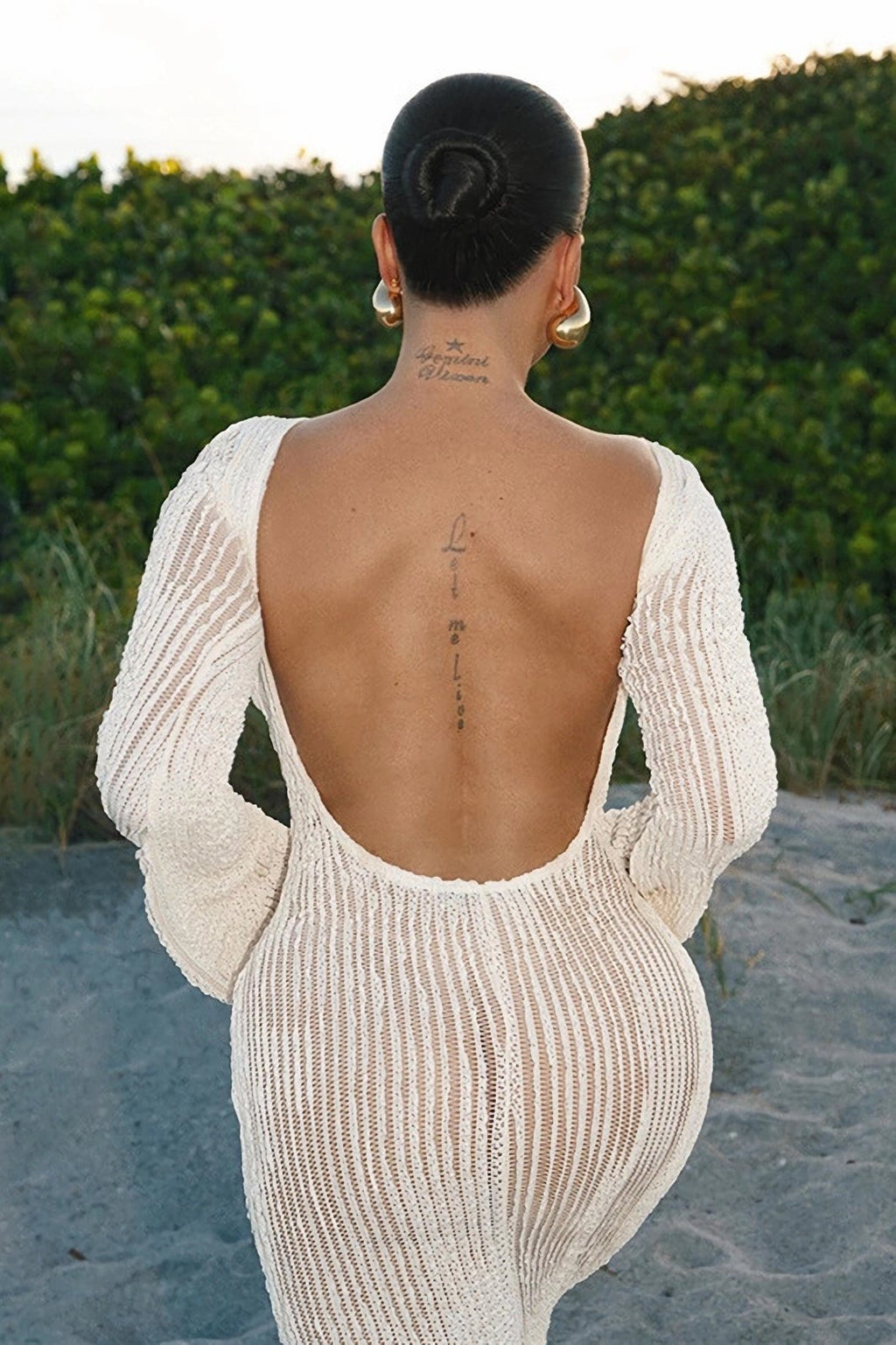 Samantha Sırtı Açık Dantel Uzun Elbise