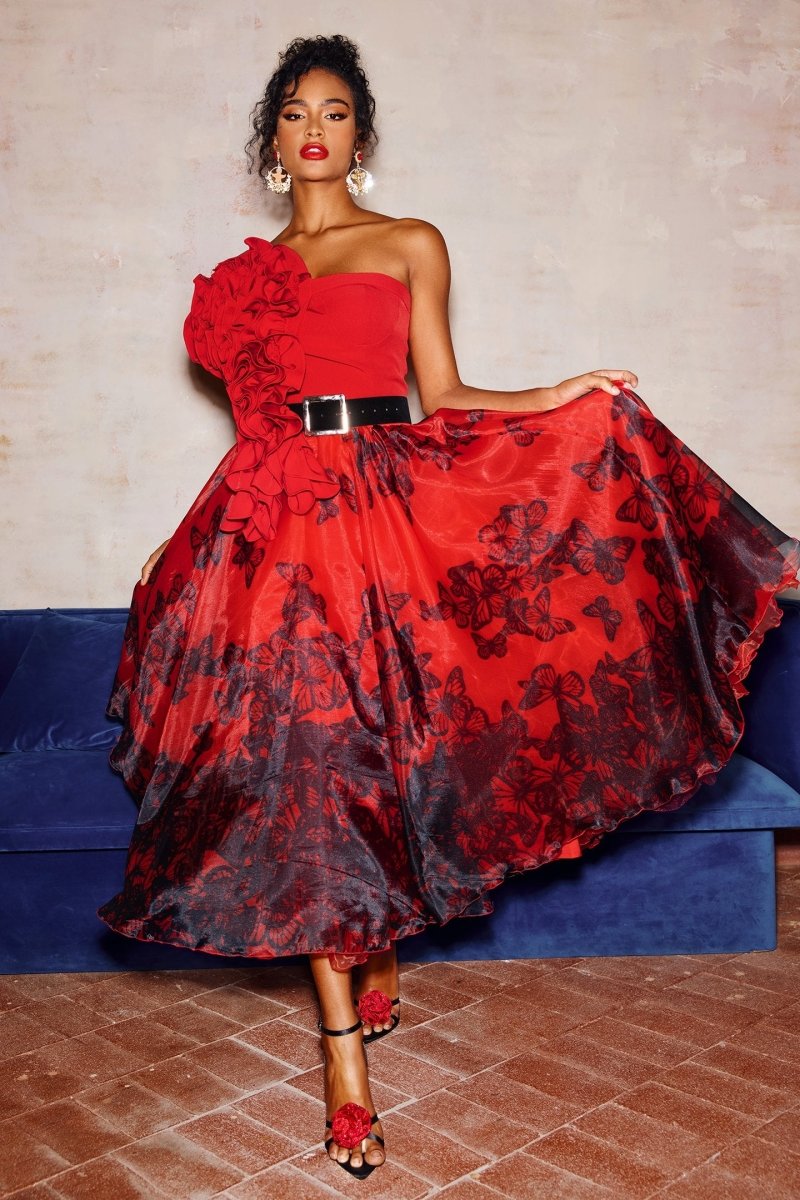 Ivy Fırfırlı Tek Omuz Korse Üst