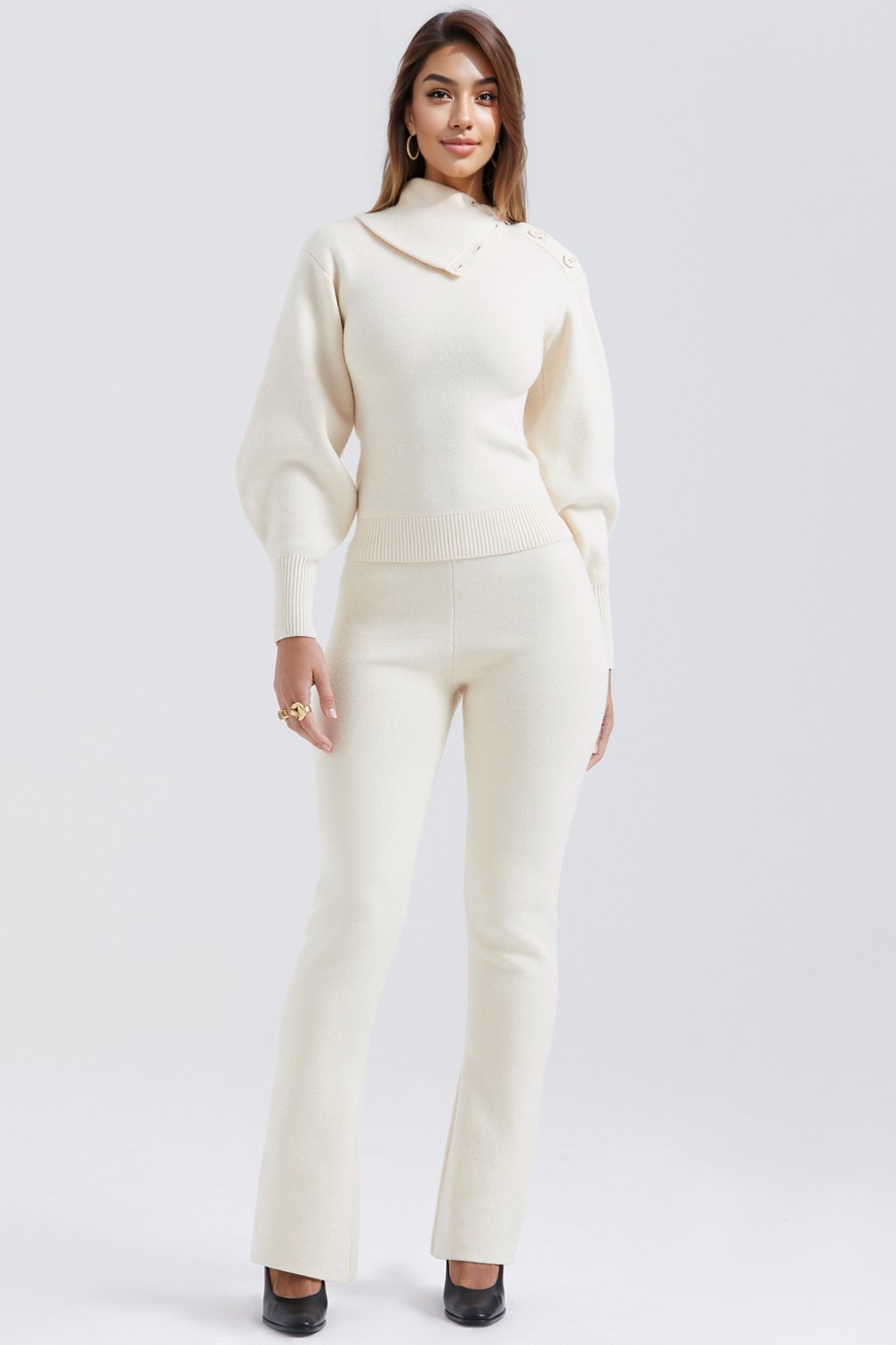 Sheila Yüksek Yaka Örgü Takım