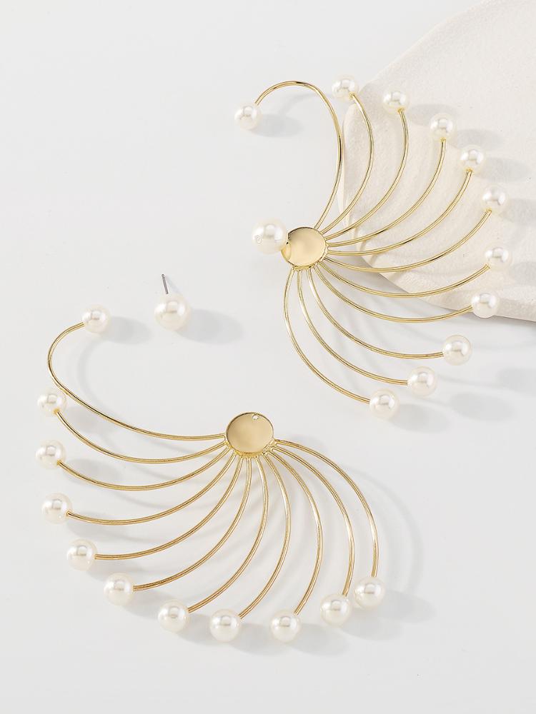 Sigrid İnci Metal Küpe