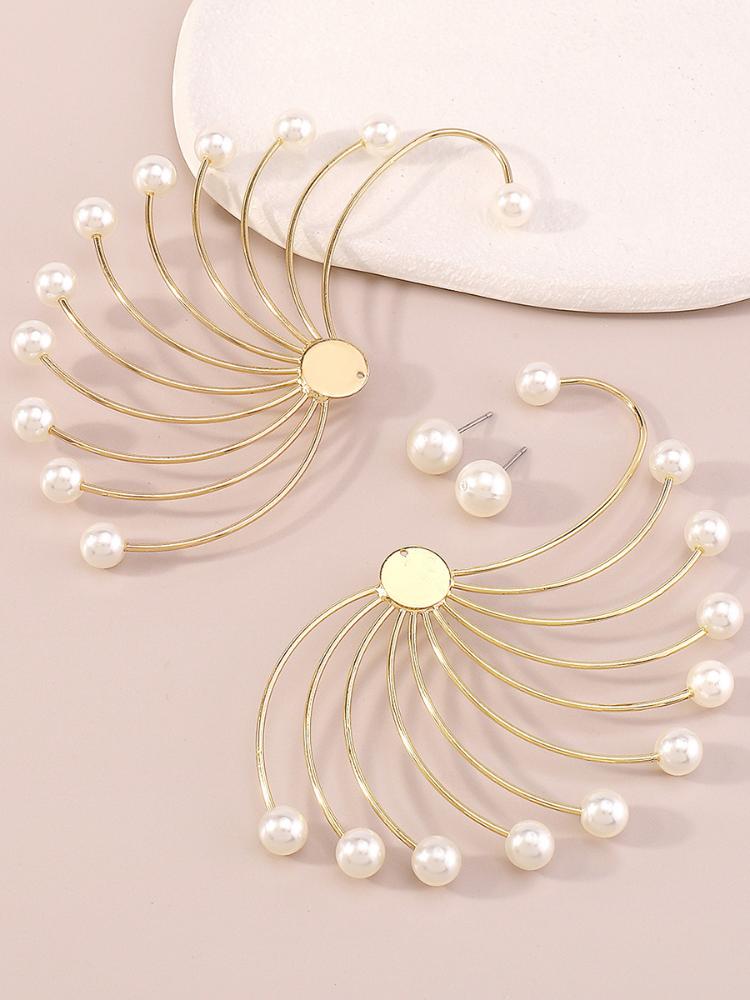 Sigrid İnci Metal Küpe