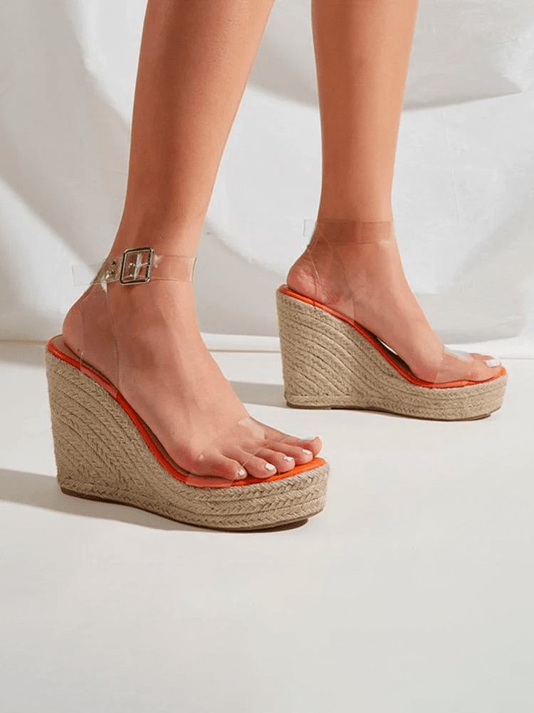 Tobey Pvc Hasır Dolgu Topuklu Ayakkabı