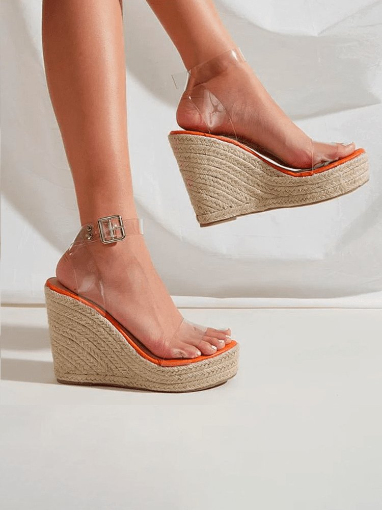 Tobey Pvc Hasır Dolgu Topuklu Ayakkabı