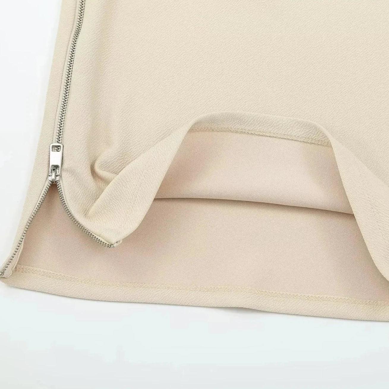 Aus Straplez Yırtmaçlı Bluz