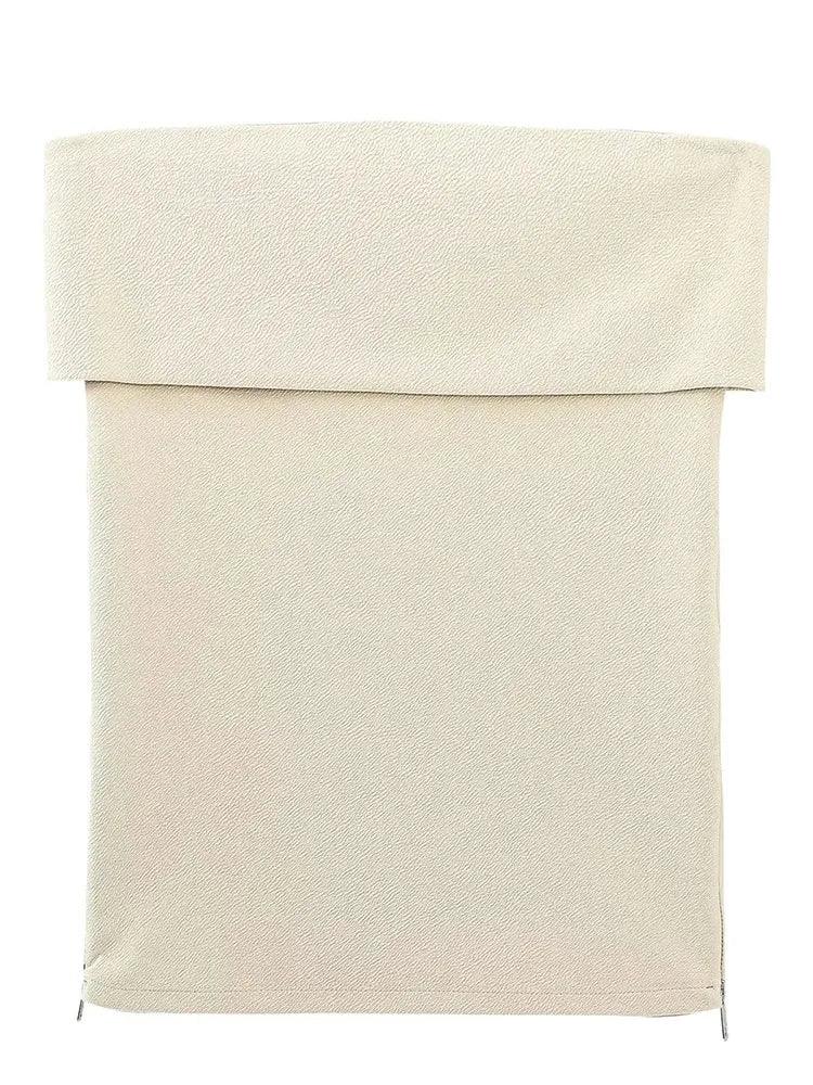 Aus Straplez Yırtmaçlı Bluz