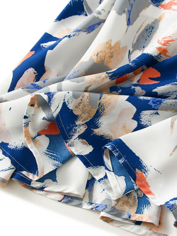 Una Çiçek Baskılı Kloş Etek