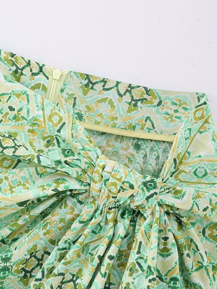 Val Retro Baskılı Anvelop Mini Etek