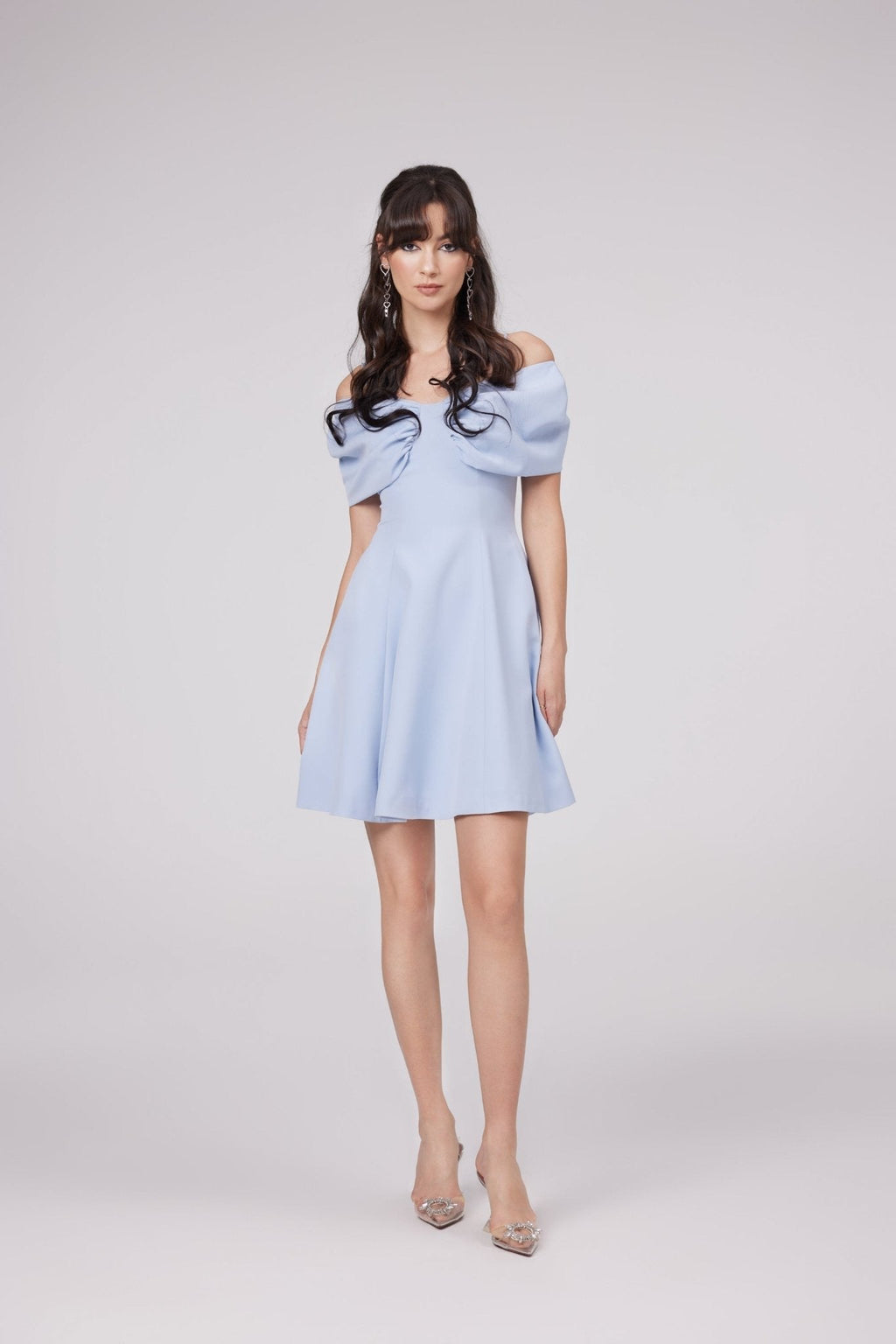 Valerie ilmekli kloş mini elbise