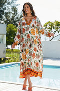 Vera Çiçek Baskılı Maxi Kaftan