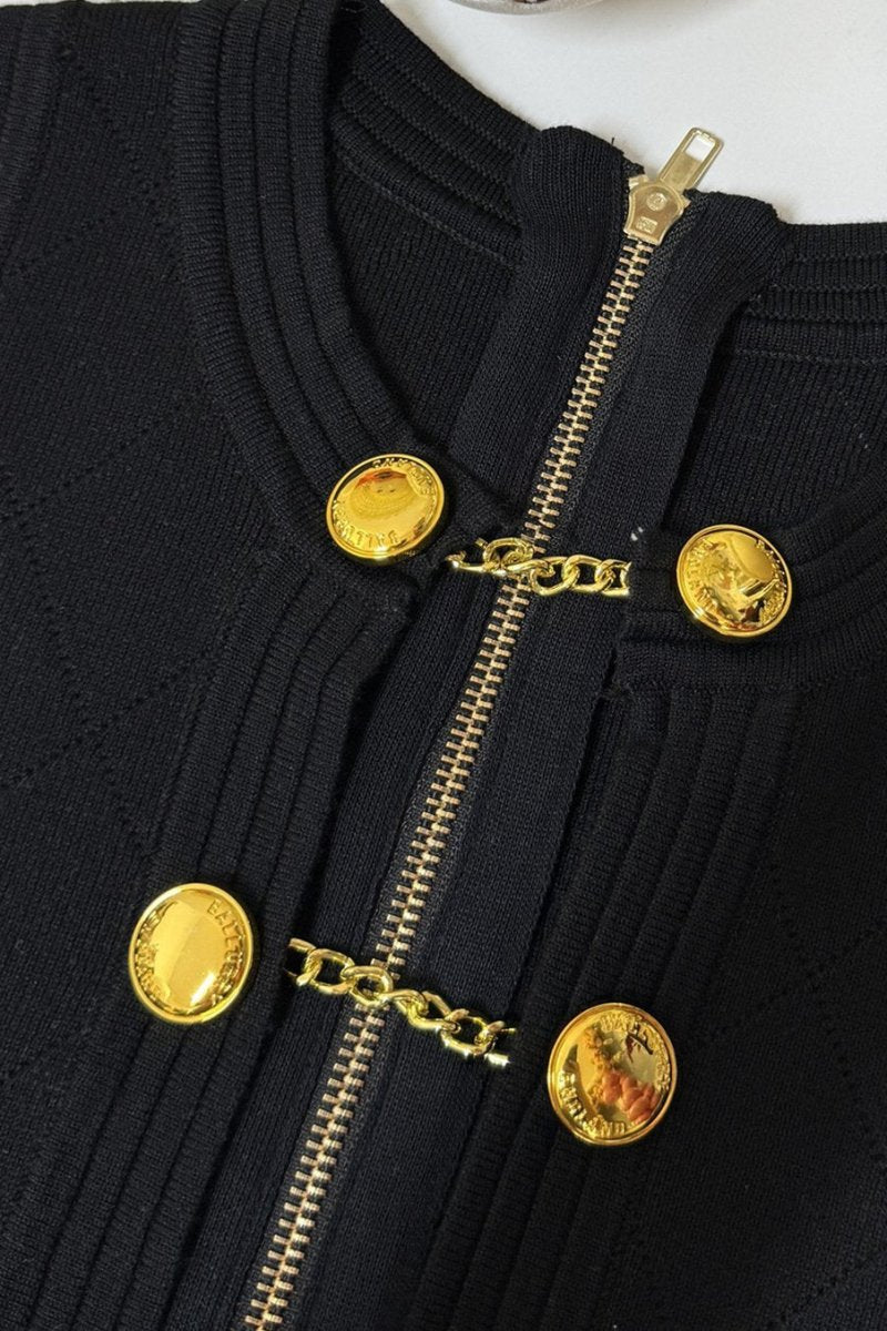 Viola Dekolteli Kolsuz Triko Mini Elbise