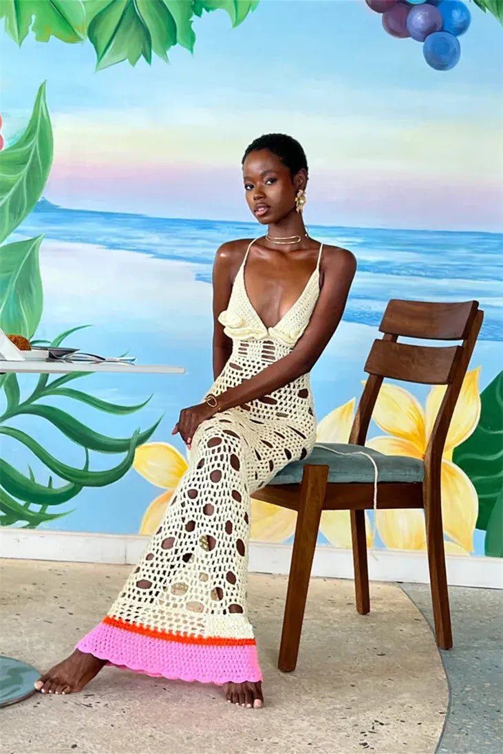 Viola Sırtı Açık Uzun Elbise