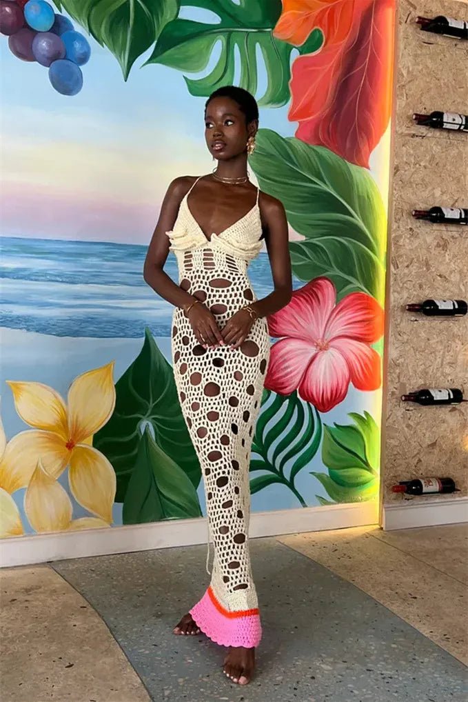 Viola Sırtı Açık Uzun Elbise