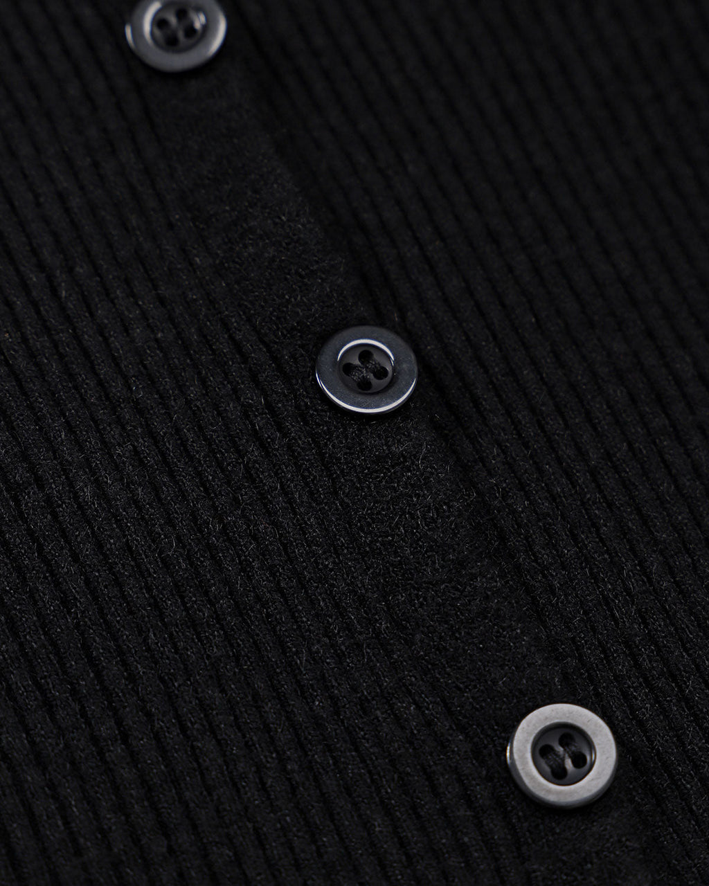 Siyah Fitilli Örgü Slim Hırka