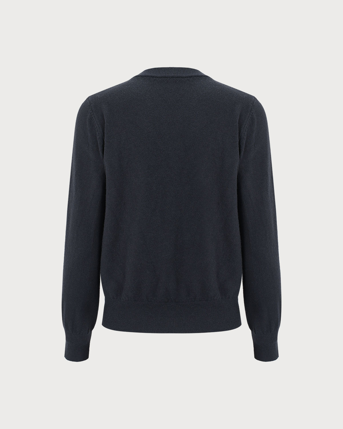 Gri Tek Düğmeli Nervürlü Örgü Hırka