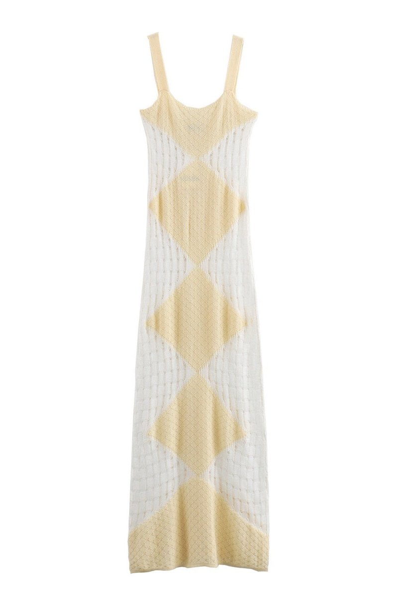 Yetta Oymalı Örgü Maxi Elbise