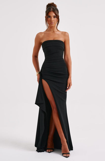 Zafira Maxi Elbise - Siyah