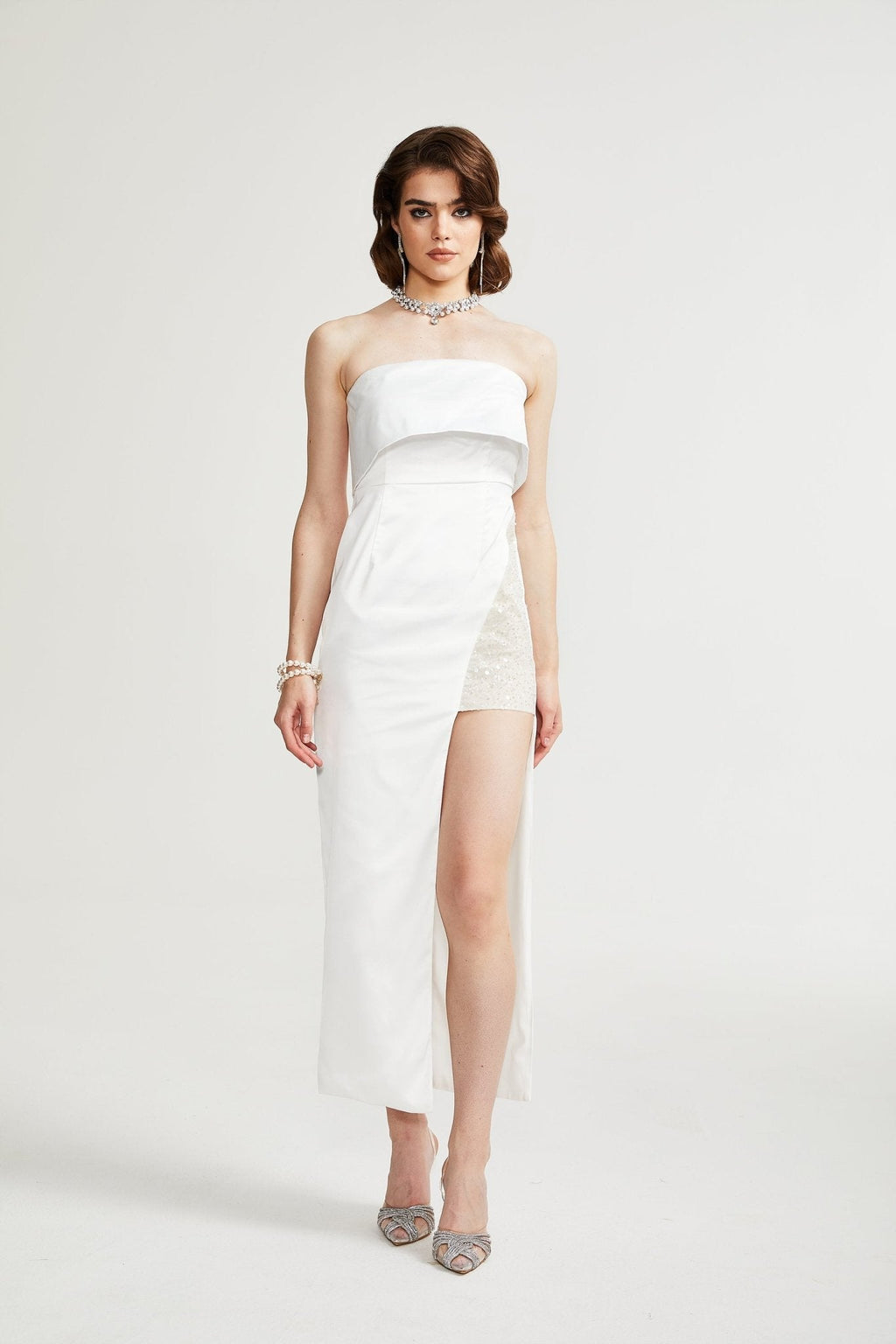 Zafiritha midi elbise
